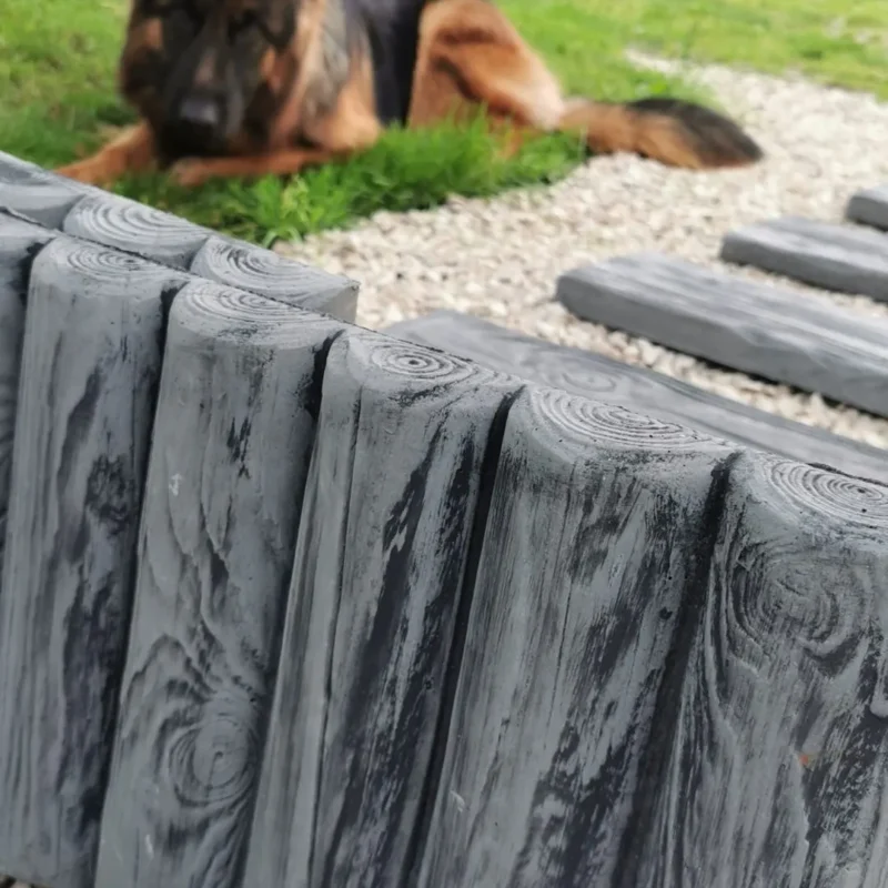 Palisada betonowa grafitowa 3